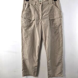 LL Bean Cargo Pants Lightweight Gorpcore Travel Utility Safari Utilitarian Sz L